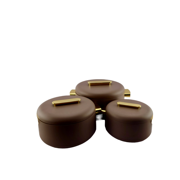 Forever Gold Brown & Gold Hotpots| Set of 3