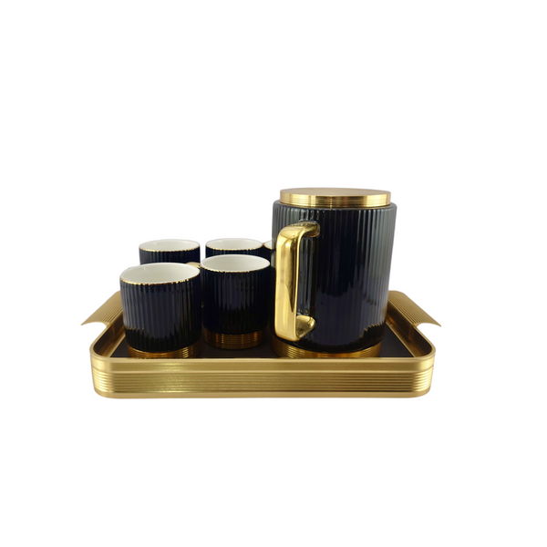 Tea Set | Black Gold and Rose Gold