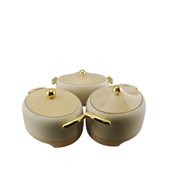 Forever Gold Casserole Beige | Set of 3