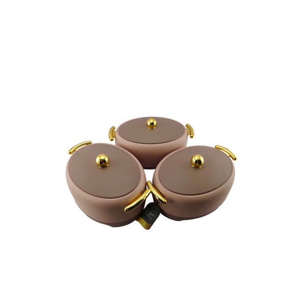 Forever Gold Casserole Brown | Set of 3