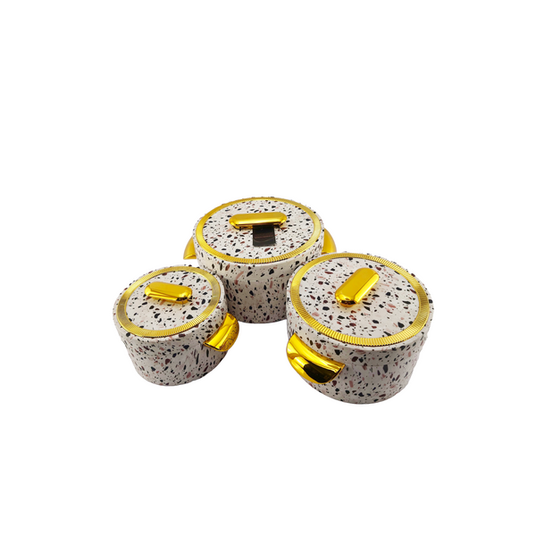 Maxima Hotpot Casserole White Patterened | Set of 3