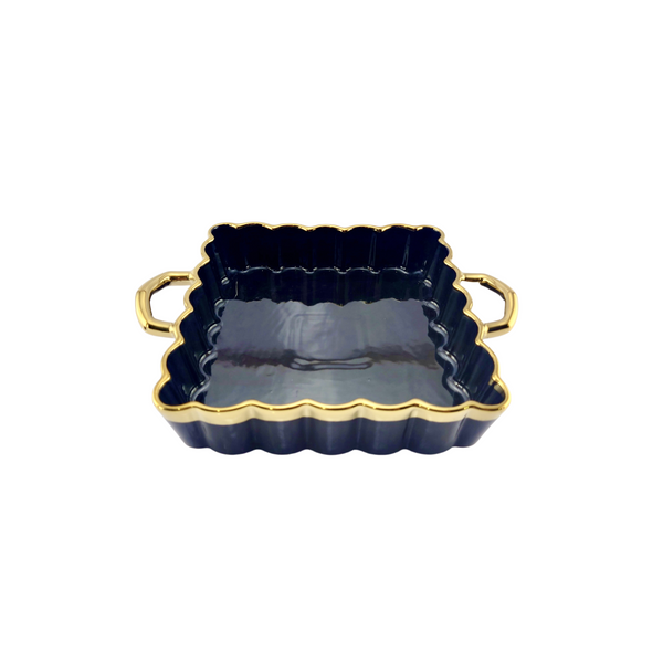 Imperial Collection Elegant Serving Dish | Black & Gold