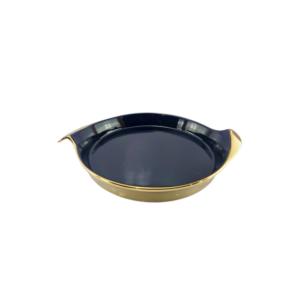 Imperial Collection Elegant Serving Dish 9.5" | Black & Gold