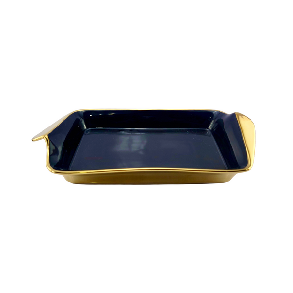 Imperial Collection Elegant Serving Dish | Black and Gold