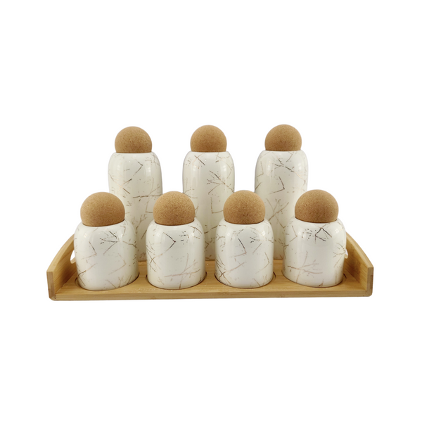 Spice Jar Set 7pc | White