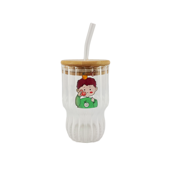 Kawaii Character Glass Sipper Cup