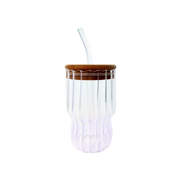 Textured Glass Sipper Cup