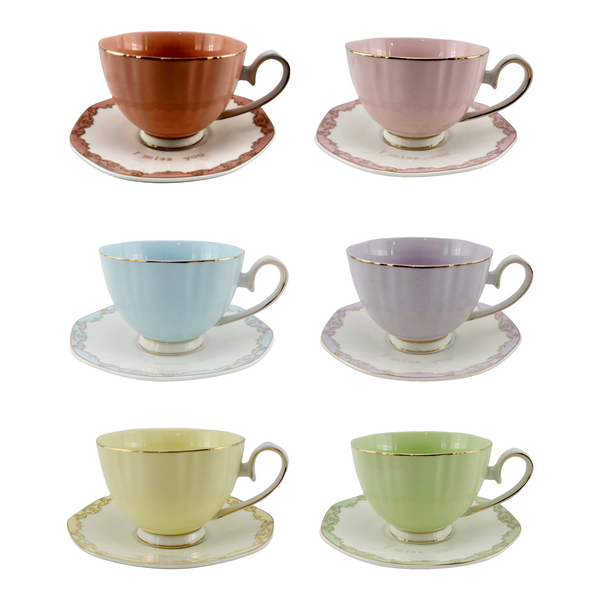 Royal Cup & Saucer Set | 6 Pc