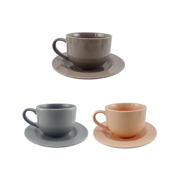 Danny Home Minimalist Tea Cup and Saucer Sets | 6 Pc