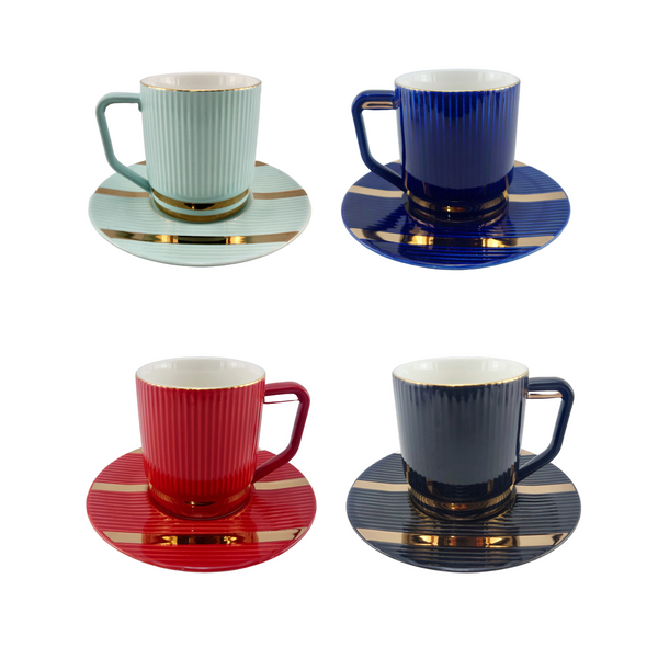 UK Parliament Tea Cup Set | 6 Pc | 4 Colors