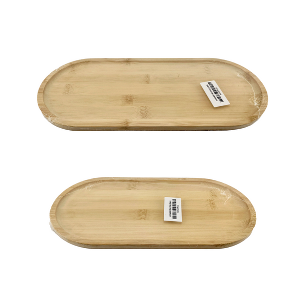 Oval Wooden Bamboo Tray | Large & Small